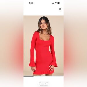 Lulu's Red sweater dress